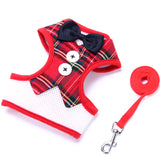 Breathable Dog vest harness Nylon dog harness and leash set for small dogs Cat Pet Dog Chest Strap Leash Vest-style dress bow