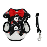 Breathable Dog vest harness Nylon dog harness and leash set for small dogs Cat Pet Dog Chest Strap Leash Vest-style dress bow