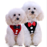 Breathable Dog vest harness Nylon dog harness and leash set for small dogs Cat Pet Dog Chest Strap Leash Vest-style dress bow