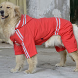 Large Dog Raincoat Clothes Waterproof Rain Jacket Jumpsuit For Big Dogs Golden Retriever pet dog rain coat clothes hoodie