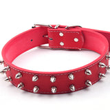Sharp Spiked Studded Leather Dog Collars pu For Small Medium Large dogs pet collar rivets anti-bite pet products neck strap