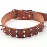 Sharp Spiked Studded Leather Dog Collars pu For Small Medium Large dogs pet collar rivets anti-bite pet products neck strap
