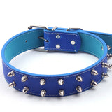 Sharp Spiked Studded Leather Dog Collars pu For Small Medium Large dogs pet collar rivets anti-bite pet products neck strap