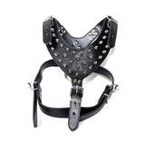 Dog Harnesses with PU Collar and Punk Rivet Pet Outdoor Collar Cool Style For Small Large Dog Rivets harness set Dog Accessories